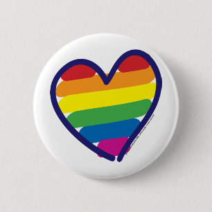 Gay pride Rainbow Heart Knapp