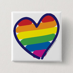 Gay pride Rainbow Heart Knapp