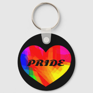 Gay pride Rainbow Heart Nyckelring