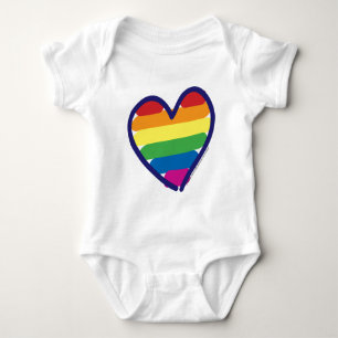 Gay pride Rainbow Heart T-shirt