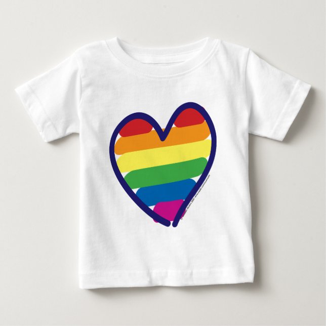 Gay pride Rainbow Heart Tröja (Framsida)