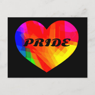 Gay pride Rainbow Hjärta Vykort