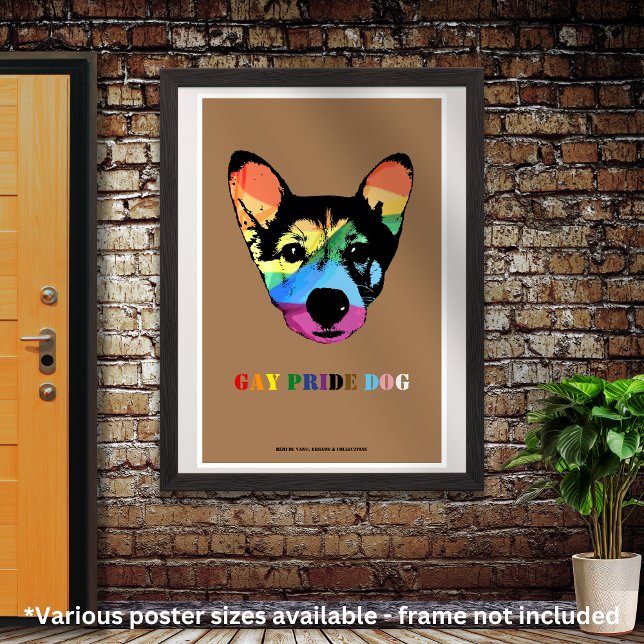 Gay pride Rainbow Hund Poster (Skapare uppladdad)