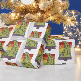 Gay pride Rainbow Julgran Presentpapper