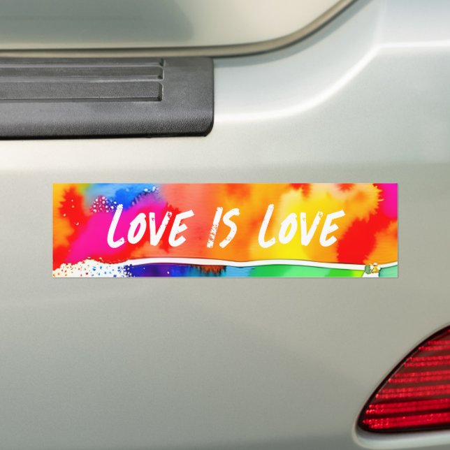 Gay pride Rainbow Kärlek är Kärlek Bildekal (På Bil)