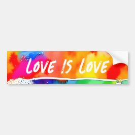 Gay pride Rainbow Kärlek är Kärlek Bildekal