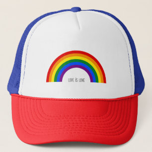 Gay pride Rainbow. Kärlek är Kärlek. Keps