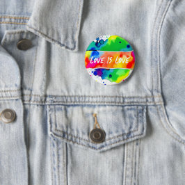 Gay pride Rainbow Kärlek är Kärlek Knapp