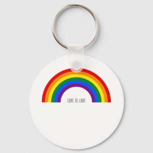 Gay pride Rainbow. Kärlek är Kärlek Nyckelring