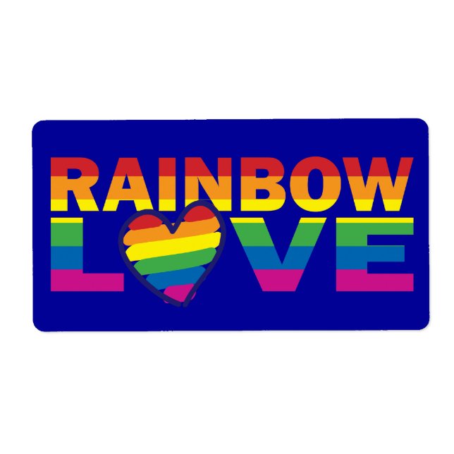Gay pride Rainbow Kärlek Heart Fraktsedel (Framsidan)