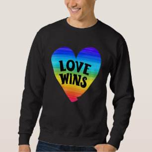 Gay pride Rainbow Kärlek Wins Lgbtq Csd Gay Flagga Lång Ärmad Tröja