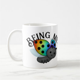 Gay pride Rainbow Ladybug Kaffemugg