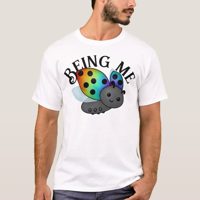 Gay pride Rainbow Ladybug T Shirt (Framsida)