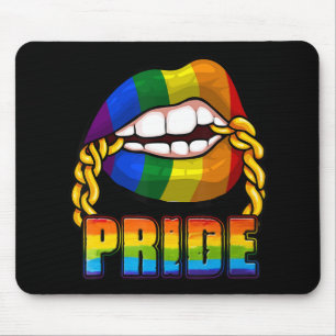 Gay pride Rainbow Läppar HBT-medvetenhet Måndagen Musmatta