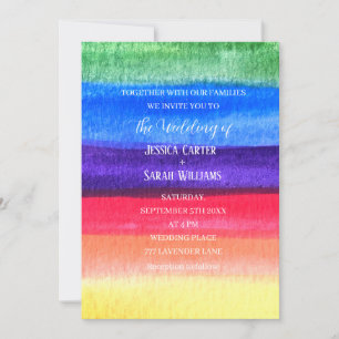 Gay pride Rainbow Lesbisk HGBT Bröllop Inbjudningar