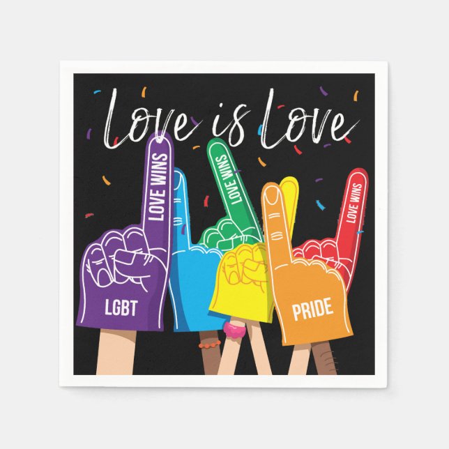 Gay pride Rainbow LGBT Party Napkin Pappersservett (Framsidan)