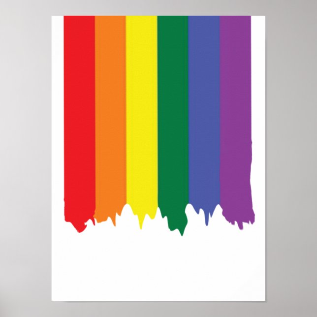 Gay pride Rainbow Paint Flagga Poster (Framsidan)