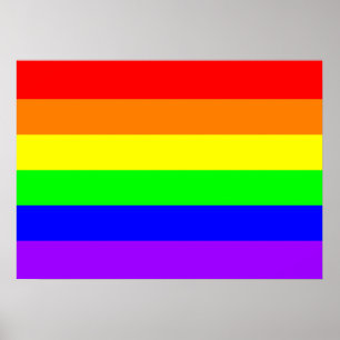 Gay pride Rainbow Poster (ren Färg)
