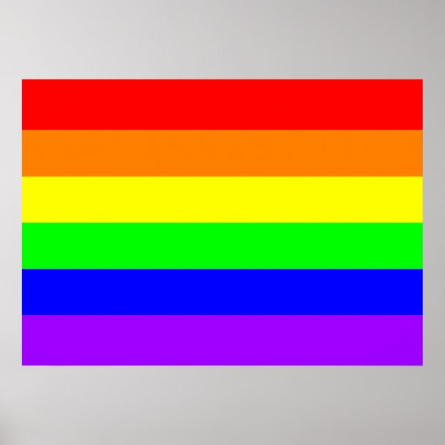 Gay pride Rainbow Poster (ren Färg) (Framsidan)