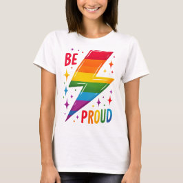 GAY PRIDE RAINBOW THUNDERBOLT T SHIRT