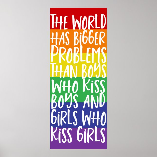 Gay pride Rainbow World har större problem Poster (Framsidan)