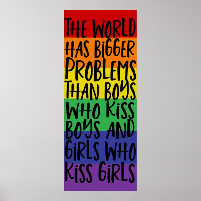 Gay pride Rainbow World har större problem Poster (Framsidan)