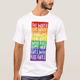 Gay pride Rainbow World har större problem T Shirt