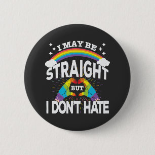 gay pride - Rakt men Hate inte Knapp