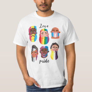Gay pride regnbåge gender flaggor skägda manar  t shirt