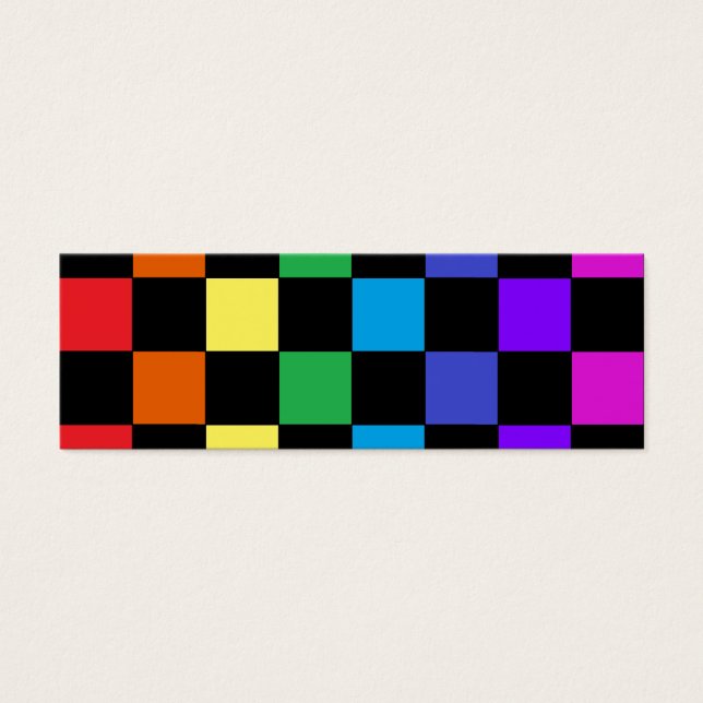 Gay pride Regnbåggåvor - Regnbåge Chessboard Litet Visitkort (Framsidan)