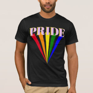 Gay pride-regnbågsfärgad lgbt hbtq-typografi t shirt