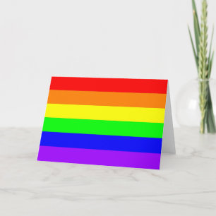 Gay pride-regnbågskort (rent Färg) Kort