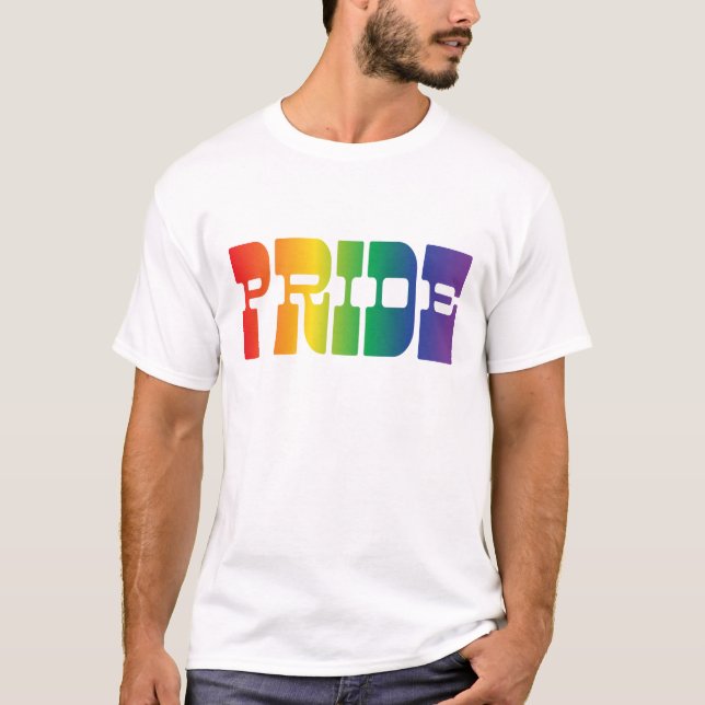 Gay pride Regnbågstext T Shirt (Framsida)