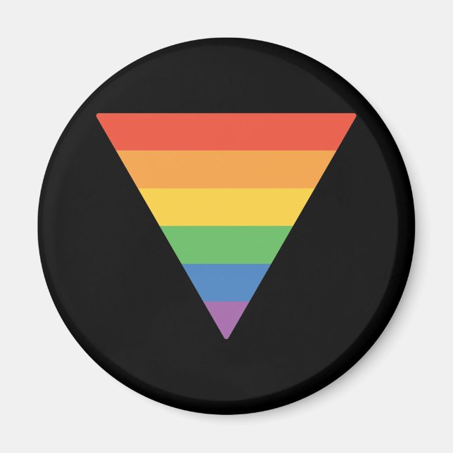 Gay pride Regnbågstriangel Magnet (Framsidan)