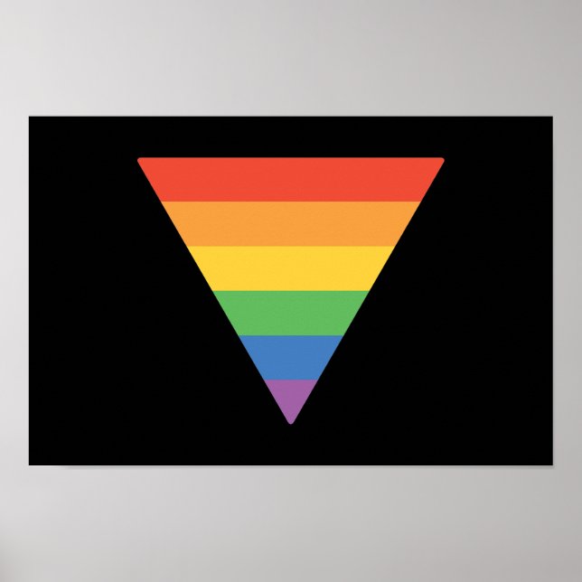 Gay pride Regnbågstriangel Poster (Framsidan)