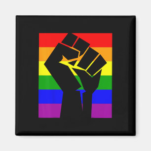 Gay pride Resistent Fist Rainbow Flagga Lgbtq Shir Magnet