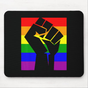 Gay pride Resistent Fist Rainbow Flagga Lgbtq Shir Musmatta
