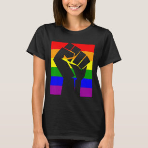 Gay pride Resistent Fist Rainbow Flagga Lgbtq Shir T Shirt