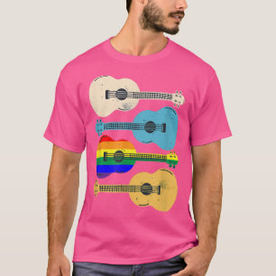 Gay pride Retro Guitars, Guitar Älskare HBT TQ T Shirt