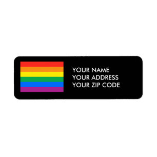 GAY PRIDE RETURADRESS ETIKETT