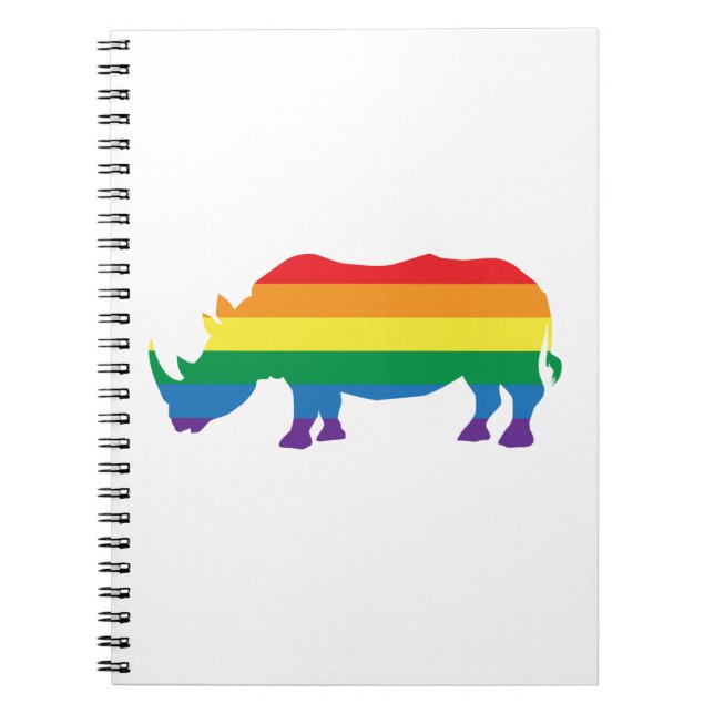 Gay-Pride-Rhino Anteckningsbok (Framsidan)