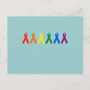 Gay pride Ribbon färg Vykort