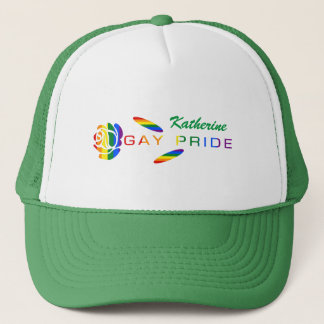 Gay Pride Ros Regnbagsflagga Personligt Namn Keps
