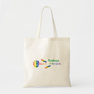 Gay Pride Ros Regnbågsflagga Personligt Namn Tygkasse