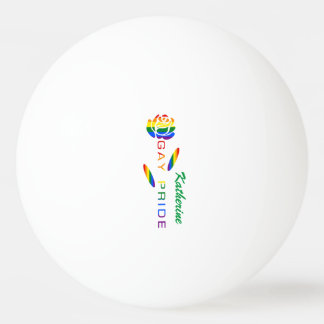 Gay Pride Rosregnbågsflagga Personligt Namn Pingisboll