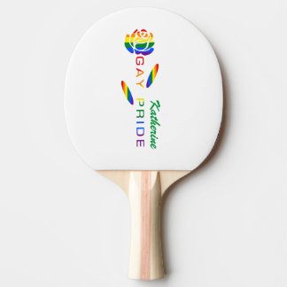 Gay Pride Rosregnbågsflagga Personligt Namn Pingisracket