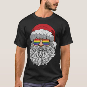 Gay pride Santa Sunglass jul Pajama HBT-Q T Shirt