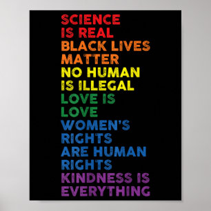 Gay pride Science är riktigt Black Lives Womens Hö Poster