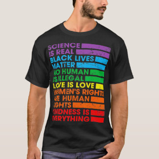 Gay Pride Science Is Real Black Lives Matter Love T Shirt