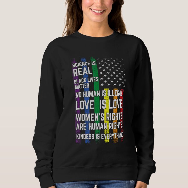 Gay pride Science stöder LGBT LGBTQ Lesbi T Shirt (Framsida)